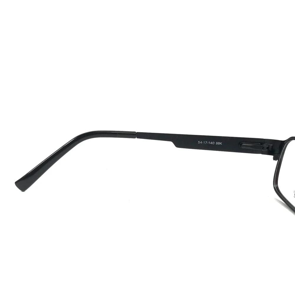 Enhance Eyeglasses Frames 4185 SBK Satin Black Rectangle Full Rim 54-17-140